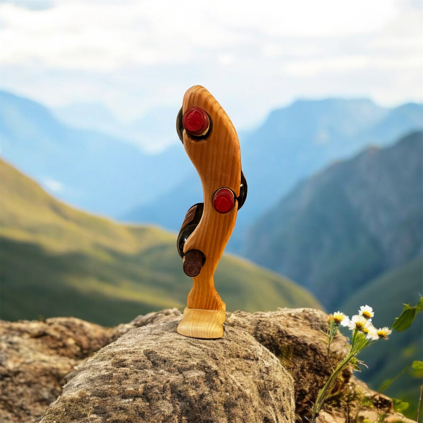 Portabottiglie in legno