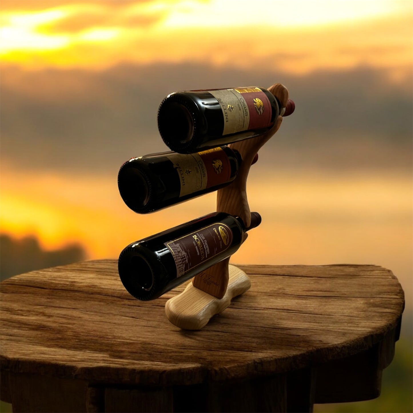 Portabottiglie in legno